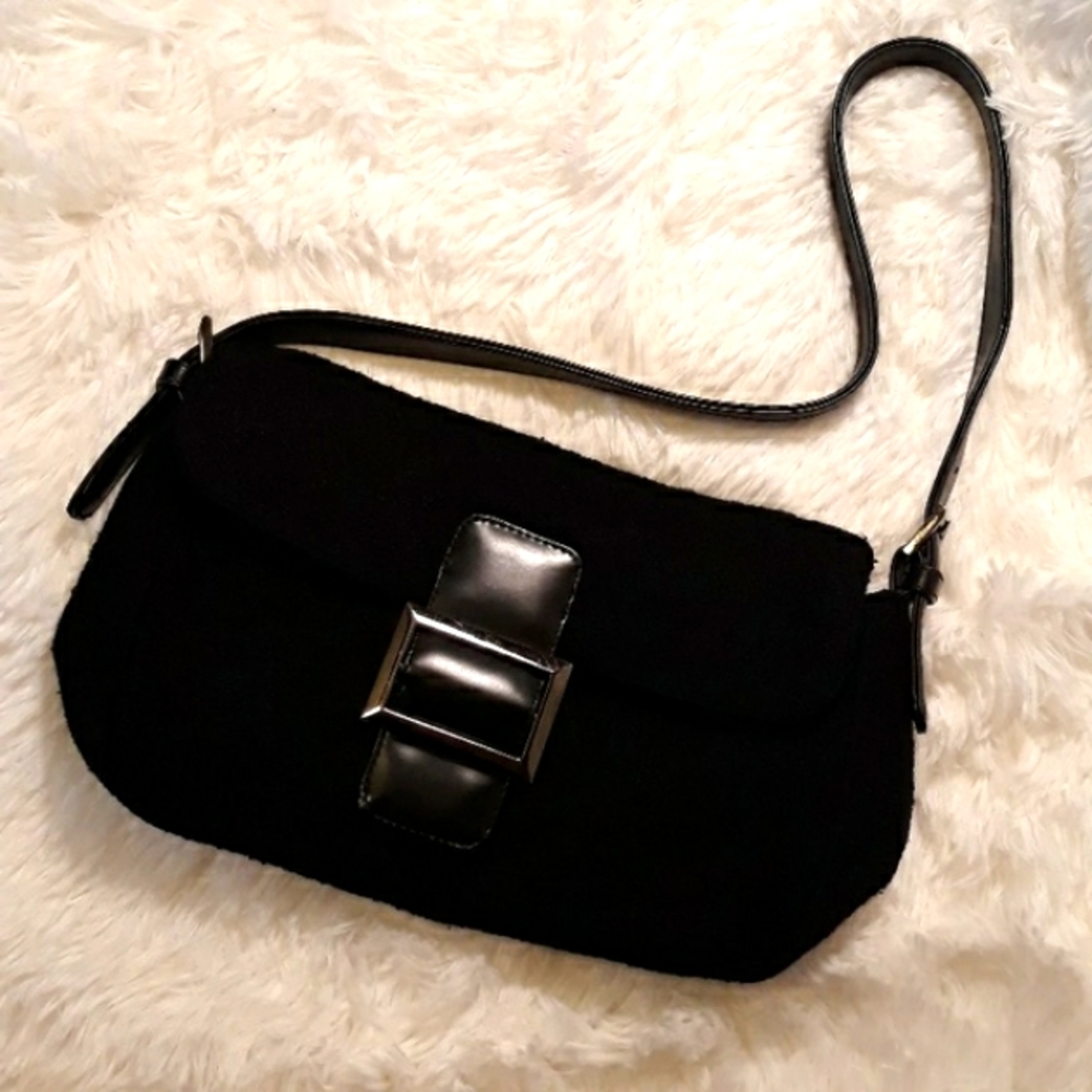 BECHAMEL BLACK WOOL PURSE